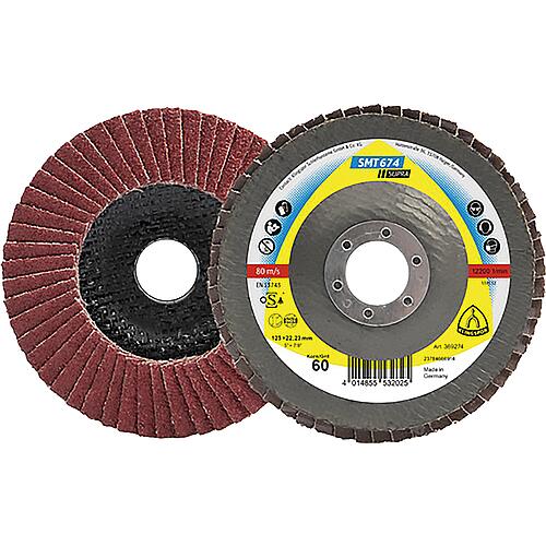 Slatted grinding disc SMT 674 Supra CEVOLUTION, curved 12°, for stainless steel, steel Standard 1