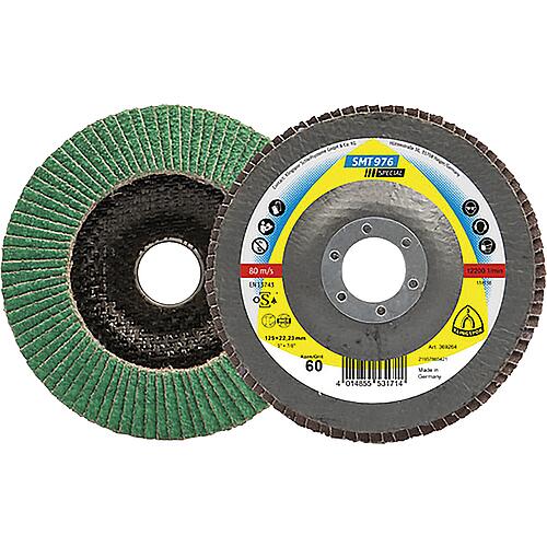 Slatted grinding disc SMT 976 Special CEVOLUTION, curved 6°, for stainless steel, non-ferrous metals, aluminium Standard 1