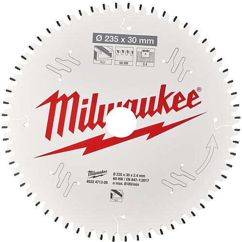 Lame de scie circulaire Milwaukee Ø 235x30 mm, 60 Z Denture trapézoïdale plate pour bois