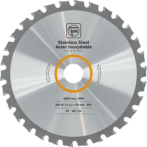 Fine circular saw blades, Ø 150 mm for stainless steel