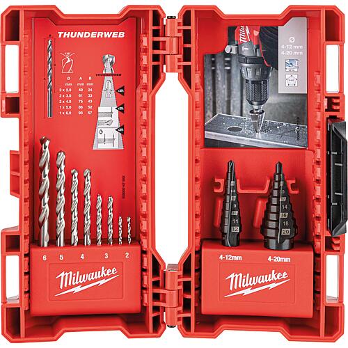 Metall- und Stufenbohrer-Set Milwaukee, 10-teilig inkl. Milwaukee Cap Standard 1