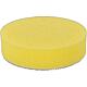 Medium-pored polishing sponge with hook-and-loop fastener, yellow, Ø 80 mm