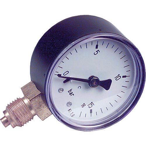 RF pressure gauge 50 radial 0-16 bar, connection 1/4" radial (bottom)