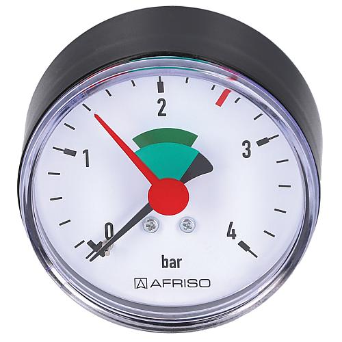 Heating pressure gauge 63mm 3/8" - 2.5 bar - axial