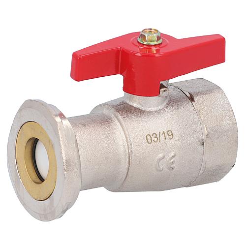 Pump flange ball valve 1" with gravity brake nickel plated PN 16