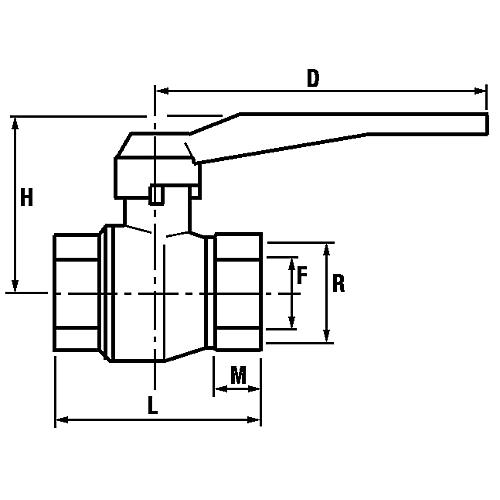 Ball valve, IT x IT, with lever handle Standard 2