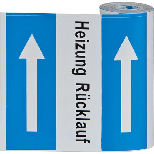 Adhesive designation tape Heating RL 78 mm wide, 5m roll