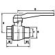 Ball valve, IT x ET with lever handle