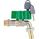 Viva outlet ball valve with butterfly handle, aluminium lock and key, PN 40 Standard 1