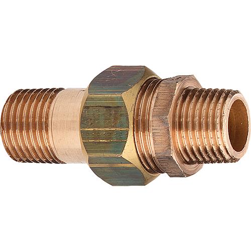 Screw connection, gunmetal, threaded fitting (ETxET) 3334 flat sealing Standard 1