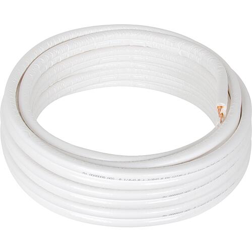 Double-pipe coolant line, copper, 1/4, 3/8", L=20 m