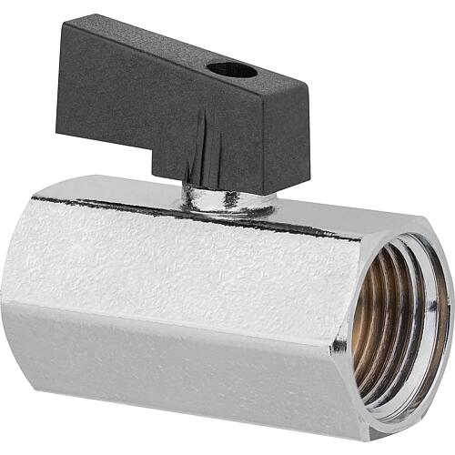 Mini ball valve with short lever female/female 1/2""