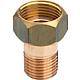 Demi-raccord en bronze type 3335 à joint plat DN10 (3/8") x DN15 (1/2")