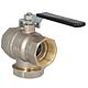 Brass ball valve with filter and solenoid, steel lever Black Anwendung 1