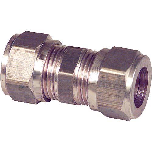 Compression fitting made of brass, straight screw connection