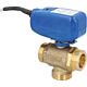 TMO XL 3-way electric ball valve, male, flat-sealing Standard 1