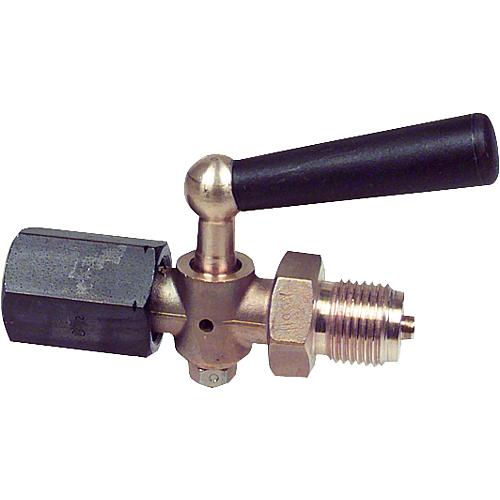 Pressure gauge shut-off valve, clamping sleeve x pins Standard 1