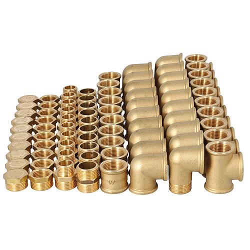 Advantage package brass threaded fittings DN 20 (3/4"), 80 pieces Standard 1