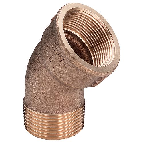 Raccord fileté bronze 
Coude 45° (filetage fem. x filetage mâle)