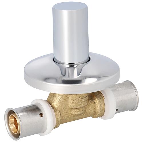 Ball valve for flush-mounted installation with cap Standard 1