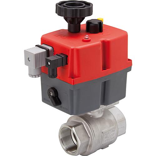 2-way electric ball valve, straight connection