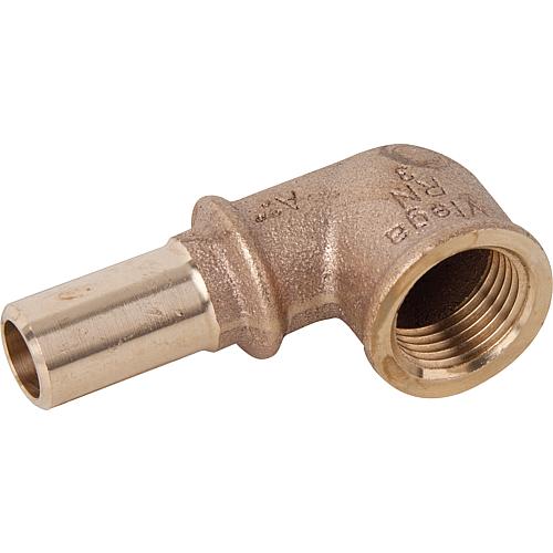 Raccord à sertir en bronze
Raccord à enficher 90° avec filetage femelle Standard 1