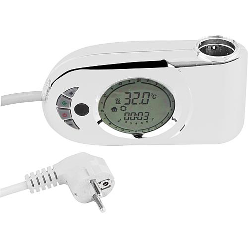 Room temperature controller INFRA for bathroom radiators max. 2000W, colour: white