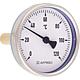 Bimetal dial thermometer with steel housing