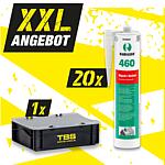 XXL offer Sealant Roof + Solar 460, 20 pieces of 310 ml, transparent + TBS transport box, 21 pieces