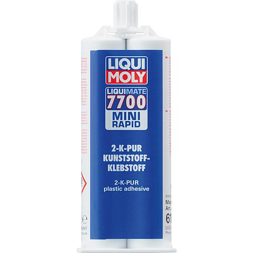 Colle plastique 2-K-PUR LIQUI MOLY Liquimate 7700 mini rapid, double cartouche de 50 ml