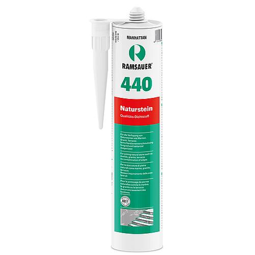 RAMSAUER natural stone 440 silicone sealant, neutral grey, 310ml cartridge