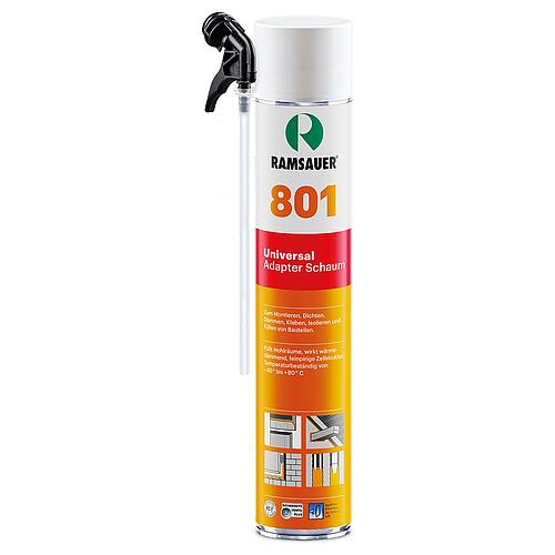 Mousse de montage 801, avec adaptateur, classement au feu B2 (norme allemande) Standard 1