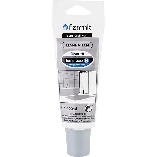 Sanitary silicone FERMIT Fermitopp N [grey-manhattan] 100ml tube