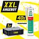 XXL offer Ramsauer® sanitary silicone 450 transparent 310 ml + TBS transport box, 41 parts