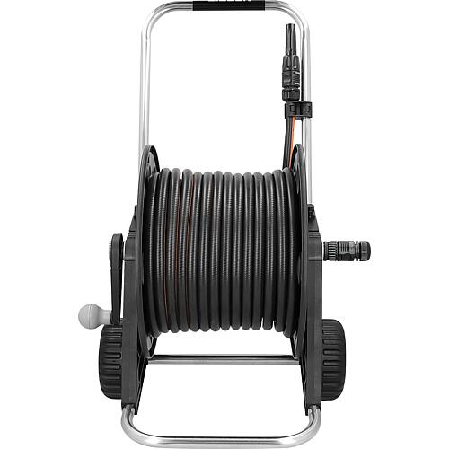 Plastic/aluminium hose trolley, Genius set 
with 30 m hose and spray nozzle Anwendung 1