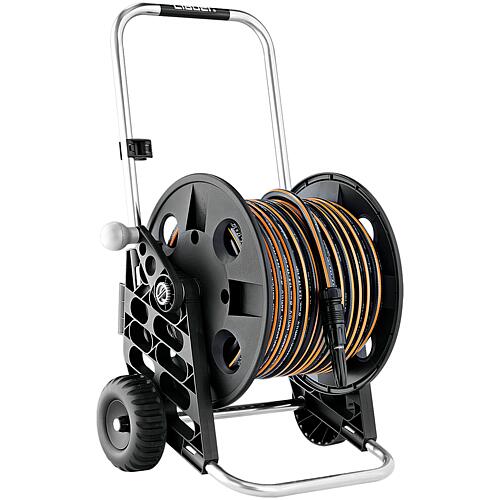 Hose trolley set Genius 60 with 30m hose DN15(1/2")+syringe, aluminium/plastic version