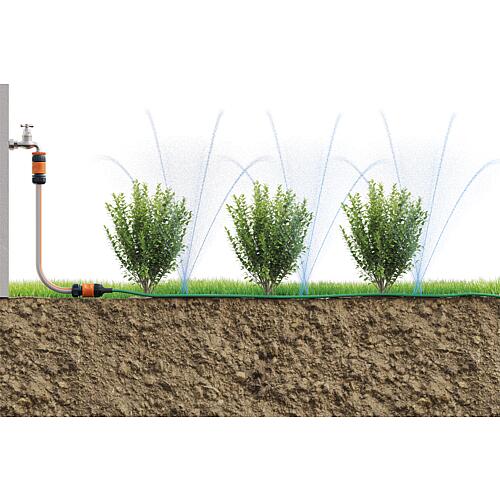 Hose sprinkler with standard plug connection