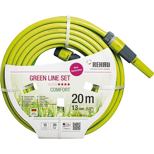 Kit de tuyau d'arrosage Green Line 13 mm 1/2" 20m avec raccord