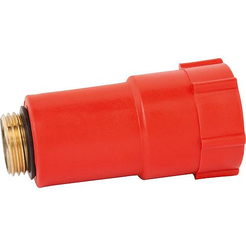 Bouchon avec filetage laiton DN15 (1/2") rouge