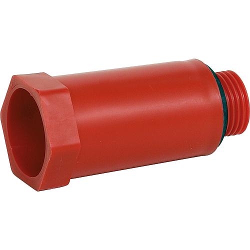 bouchon 1/2" avec filetage plastique rouge