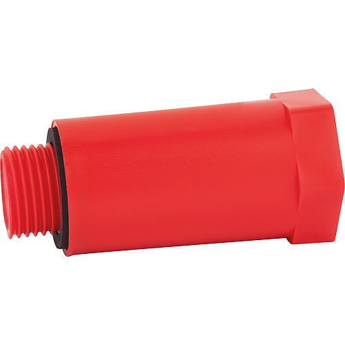 Installation plug 1/2" with plastic thread red