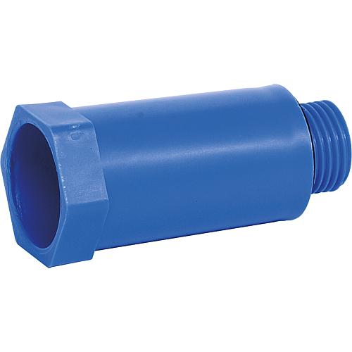 Installation plug 1/2" with plastic thread blue;