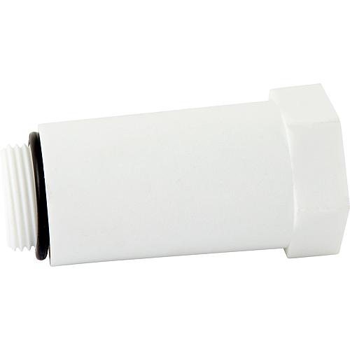Installation plug 3/4" with plastic thread white;