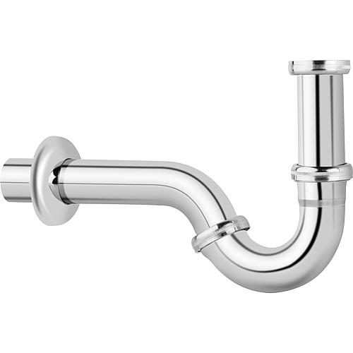 Siphon pour bidet laiton chromé 11/4" DN 32 - avec rosace controle DIN