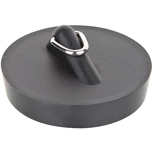 Plug with triangular ring upper Ø 48.5 mm, for sink drains, black