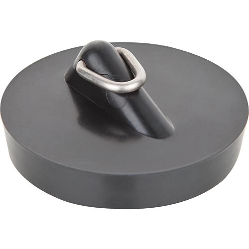 Magnetic plug with triangular ring upper Ø 45.5 mm for enamelled washbasins and steel baths, black