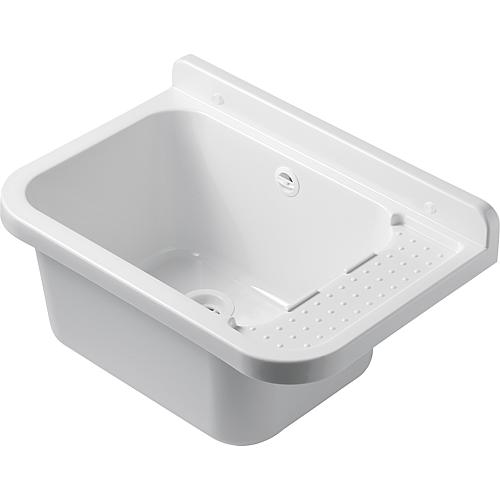 Plastic draining sink white, 500x340x210mm