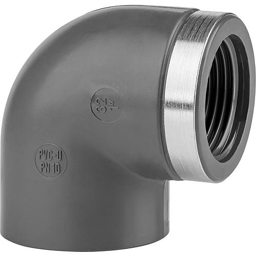 PVC U glue fitting Angle 90¦, 32 mm x 1", one-side cylindrical thread