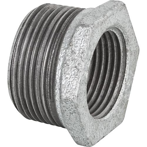 Malleable cast iron fitting, galvanised No. 241 reducing piece, Ø 1 1/4 x 1