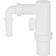 Washing machine siphon DN40, white plastic